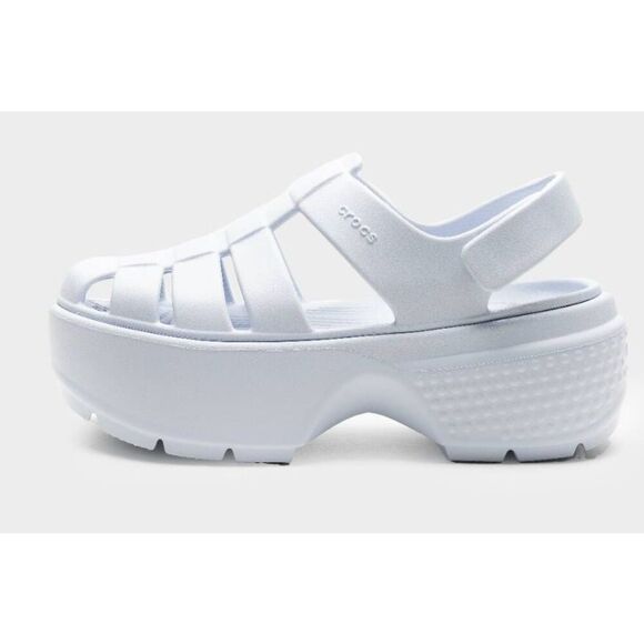 Crocs Fisherman Sports Sandals Size 10 Womens White Platform - Picture 1 of 9